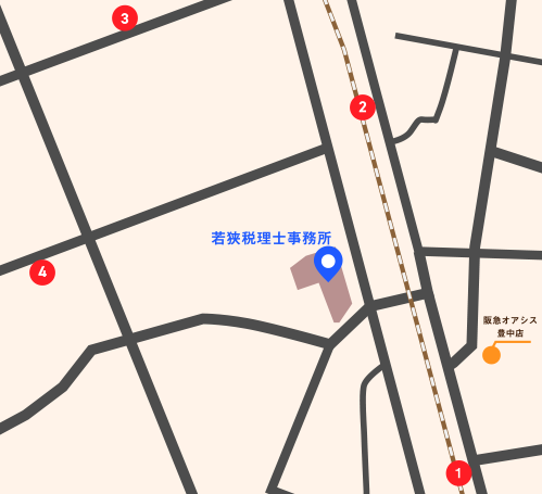 事務所近辺パーキングマップ